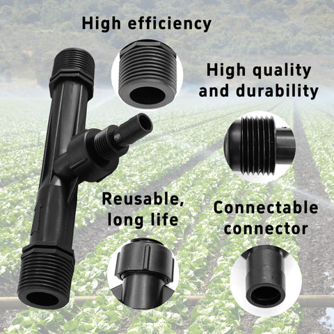 2 Pack 1 Inch Venturi Fertilizer Injectors For Irrigation Systems, Black Plastic Water Mixer Tube Features and Benefits