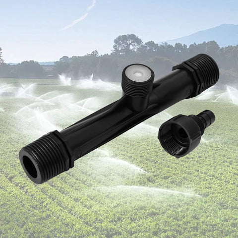 2 Pack 1 Inch Venturi Fertilizer Injectors For Irrigation Systems, black plastic water mixer tube for garden and farm use