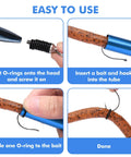 Step-by-step guide using Wacky Worm O Ring Set For Bass Fishing Silicone O Rings 300 Pack for rigging soft plastic lures.