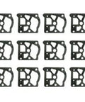 Carburetor Metering Diaphragm Pump Gasket Kit for Walbro WT WTA Carburetors, 12-pack, showing gaskets with two extra holes for a tight seal.