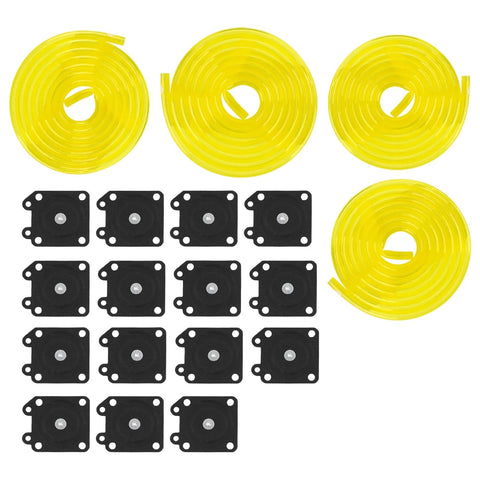 15 Piece Carburetor Metering Diaphragm Assembly With 4 Fuel Lines For Walbro WA WT WY WZ Series Carburetors DIY Ready Replacement Kit