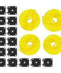 15 Piece Carburetor Metering Diaphragm Assembly With 4 Fuel Lines For Walbro WA WT WY WZ Series Carburetors DIY Ready Replacement Kit Including 95-526 95-526-8 95-526-9 showing diaphragms and yellow fuel lines