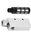 CV-20HS Wear-Resistant Vacuum Ejector Valve With Precision Thread For Quick Connection, shown in two components.