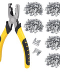 1800 Pieces Wire Cage Clips With Pliers Non Slip Handle For Rabbit Chickens Birds Dogs Hog Cages J Clips Snap Fencing Pliers