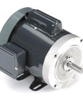 Capacitor Start General Purpose Motor 1/2 HP, Single Phase, 115/230V AC, 1725 RPM, heavy-duty metal casing with shaft front view