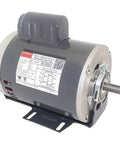 Beefy Capacitor-Start Belt-Drive Motor for Fans and Blowers, 0.5 HP, side view showing 115 and 230V AC connections, 56 frame