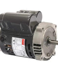 Single Phase General Purpose Motor With Capacitor Start Run, Three Quarters HP, 56C Frame, side view with visible specifications