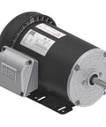 General Purpose Three-Phase Motor 1/3 HP 56 Frame for DIY Use, side view showing TEFC enclosure and rigid base mount.