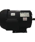 Side view of 3 Phase General Purpose Motor Enclosed Rugged 5 HP 182 4T Frame 230 to 460 Volt AC 1750 Nameplate RPM Inverter Rated