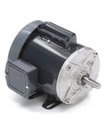 Capacitor-Start General Purpose Motor 1/2 HP Single Phase Workhorse, front view showing metal casing and shaft, 1725 RPM