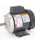 Single Phase 1/4 HP Capacitor-Start General Purpose Motor with 56 Frame 115/208-230V, side view, showing warning label