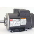 Beefy 2 HP Single Phase General Purpose Motor with Capacitor Start Run, 115/230V AC, side view, 56 Frame, industrial applications