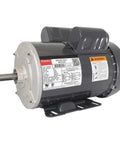 Beefy Capacitor-Start/Run General Purpose Single-Phase Motor, 2 HP, 115/208-230V AC, 56H Frame, side angle view