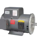 Side view of 5 HP Single Phase Motor With Capacitor Start Run, 3600 RPM, 184TC Frame, 208 to 230V AC, 60 Hz, 19.5 A Full Load