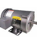 Three Phase Induction Motor Half HP Dual Voltage 230V 460V TEFC Totally Enclosed Fan Cooled 56C Frame Rigid Base Mount