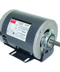 General Purpose Workhorse Single Phase Motor With Split Phase ODP, 3/4 HP, 1725 RPM, 56 Frame close-up showing label and shaft
