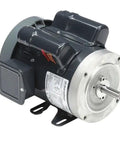 Single Phase General Purpose Motor 3/4 HP TEFC 56C Frame 1725 RPM Capacitor Start Run 100-120/200-240V in black casing with shaft view