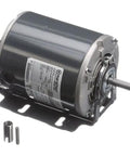 Solid Little Single Phase Split Phase Motor 1/4 HP 60 Hz 115V 1725 RPM 5.3 A 48Z frame on cradle base, side view.