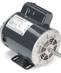 Capacitor-Start General Purpose Motor, 1 HP Single Phase, 115/230V AC, 56 Frame, 1725 RPM, showing shaft and label details