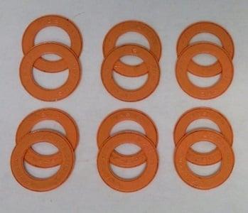 A Pack of 12 Orange seals for 608 Bearings - VXB Ball Bearings