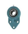 Front view of Single UCFK206 3-Bolt Flange Bearing, 30mm I.D. Wide Inner Ring, Set-Screw Lock, Cast Iron FK206 Housing.