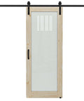 36 X 80 Inch Frosted Glass Solid Pine Wood Sliding Barn Door With Installation Hardware Kit No Assembly Required For A Dope Modern Farmhouse Vibe In Any Room