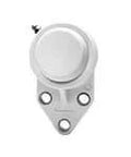 BFBL6-20CEW Narrow 3-Bolt Flange Ball Bearing 1-1/4 in (31.75 mm) ID in white polymer housing, front view