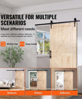 42 Inch By 84 Inch Sliding Barn Door With Hardware Kit Smooth And Quiet Operation Includes 8 In 1 Floor Guide And Handle