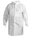 A7 Cleanroom Lab Coat With High Collar And Thumb Loops For Splash Protection Anti Static Low Lint Bulk 30 Per Case Double Bag Packaging