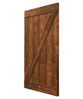 36 Inch By 84 Inch Knotty Pine Sliding Barn Door Slab With Walnut Stain For Interior Rooms Rustic Farmhouse Style Easy Install Kit