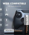 AA And AAA Battery Combo Pack 24 Count 1.5V Premium Alkaline Long Lasting Power with gaming controller and device icons