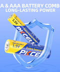 AA And AAA Battery Combo Pack 80 Count 1.5V Carbon Zinc High Energy Batteries against blue background