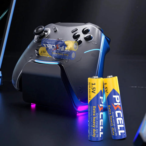 AA And AAA Battery Combo Pack 80 Count 1.5V Carbon Zinc High Energy Batteries with game controller in background