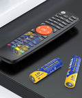 Remote control with AA and AAA batteries, part of the AA And AAA Battery Combo Pack, 24 AA And 24 AAA, 1.5V Carbon Zinc High Energy.