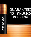 Coppertop AA Alkaline Batteries With Power Boost Long Lasting Reclosable Pack 28, black and copper battery with 12-year storage promise.