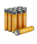 AAA Alkaline Batteries 12 Pack 1.5V Long Lasting 10 Year Shelf Life For Home Use, showing 12 batteries with labels.