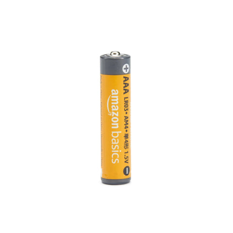 AAA Alkaline Batteries 12 Pack 1.5V Long Lasting 10 Year Shelf Life For Home Use, single battery front view