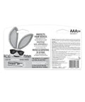 Packaging back of MAX AAA Alkaline Batteries 24 Pack For Toys Remotes And Other Devices with product details and illustrations