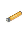 Single AAA battery from 24 Pack 12 AA And 12 AAA High Performance Alkaline Batteries Value Pack, side view.