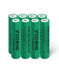 8 Pack AAA NiMH Rechargeable Battery 1.2V 300mAh For Outdoor Solar Lights in green casing