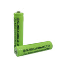 AAA NiMH 600mAh 1.2V Rechargeable Batteries For Solar Lights Garden Lamps 4 Pack, green casing, for eco-friendly use.