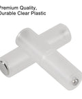 AAA To AA Battery Adapter Converter Holder Clear With Metal Contact Bottom Pack in durable clear plastic