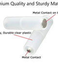 AAA to AA Battery Adapter Case With Metal Contacts, Clear, Pack of 4, showing clear plastic with metal contacts.