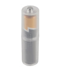 AAA To AA Battery Adapter Converter Holder Clear With Metal Contact Bottom Pack showing clear frosted shell and metal contact.