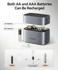 AAA To AA Battery Adapter Kit 8 Pack Converter Cases Holder Shell With Metal Contacts On Bottom for charging both AA and AAA batteries