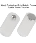 AAA To AA Battery Adapter Converter Holder Clear With Metal Contact Bottom Pack showing metal contacts for stable power transfer