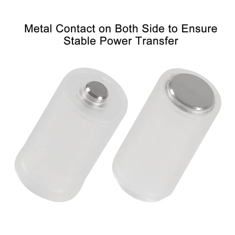 AAA To AA Battery Adapter Converter Holder Clear With Metal Contact Bottom Pack showing metal contacts for stable power transfer