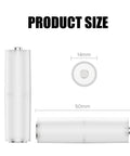 AAA To AA Battery Adapter Kit 8 Pack Converter Cases Holder Shell With Metal Contacts On Bottom Converts AAA Batteries To Standard AA size diagram