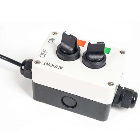 Two Stack LED Andon Tower Signal Light For Industrial Workstations With Red And Green Status Indicators ABB Selector Switch Mean Well Industrial Power Adapter 6 Foot And 16 Foot Extension Cords IP65 Rated Plug And Play By Andont selector switch.