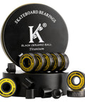 ABEC 9 Ceramic Ball Bearings Kit For Skateboards And Longboards With Titanium Coating 608RS includes bearings, spacers, washers.